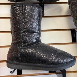 BearPaw Sparkling Black Boots